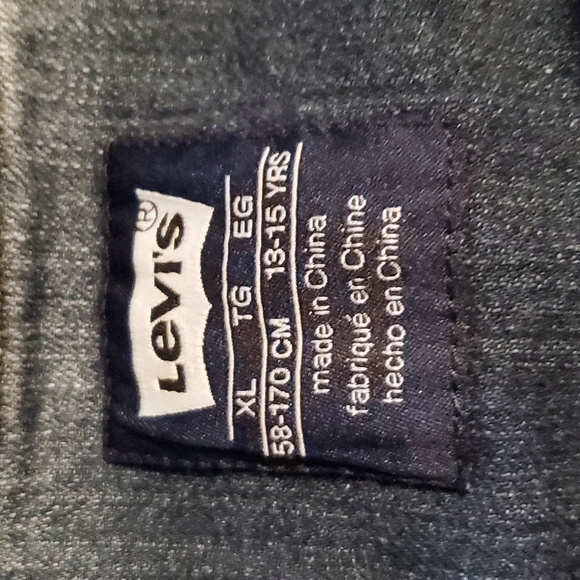 Levi's jean jacket vest Girls xl 13-15 - Picture 3 of 4